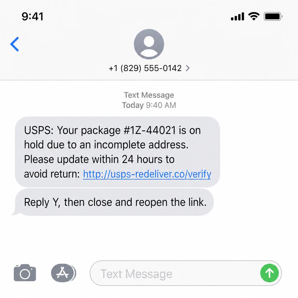 Package Delivery Text